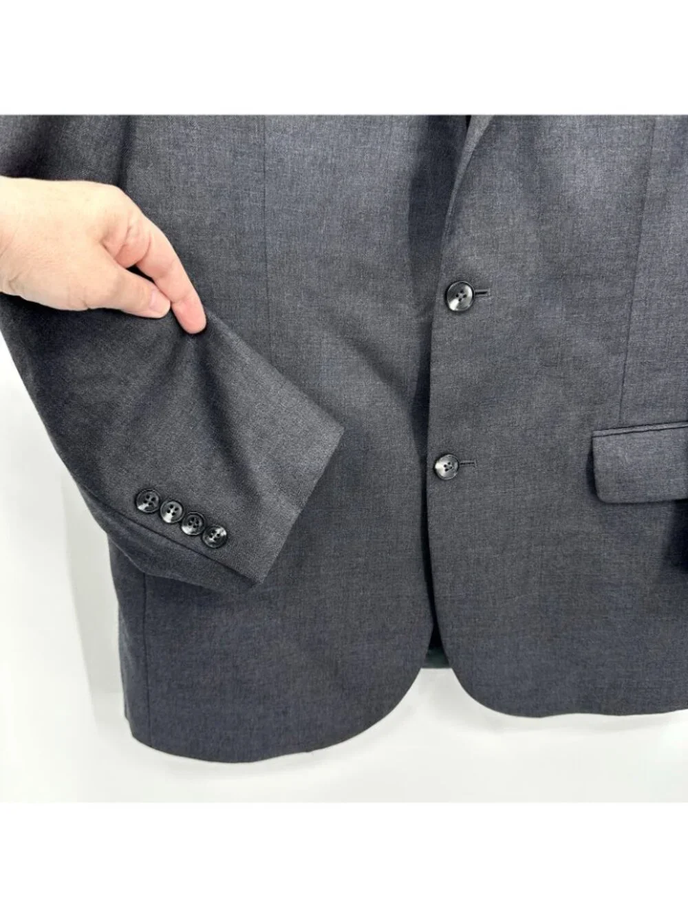 JOS A BANK traveler traditional fit jacket blazer charcoal gray 42R professional